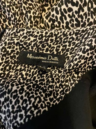 Massimo Dutti Leopard Print Fully Lined Midi Dress Size 12