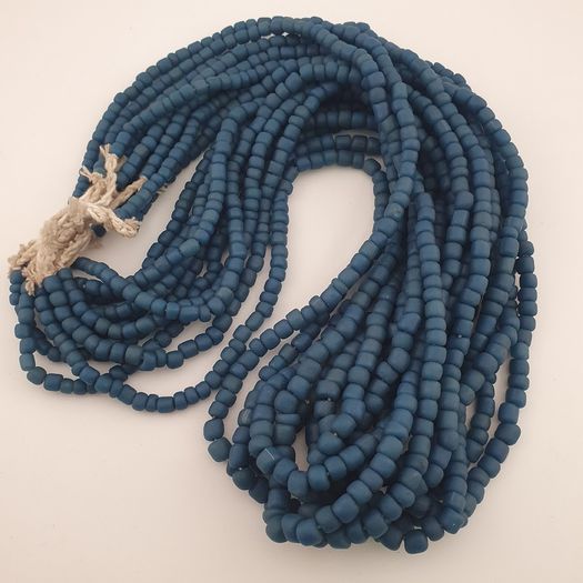 Antique African Style Green Blue 4-5.5mm Beads Necklace Strands