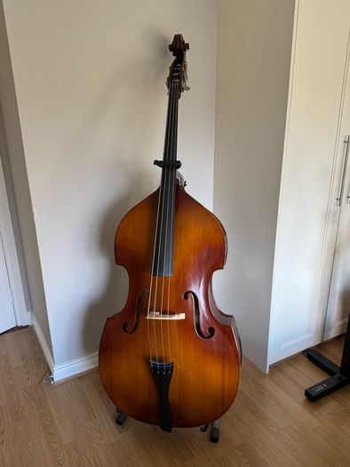 Double Bass 3/4 size with stand and carry case