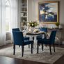 Nordic White & Black Round Extendable Dining Table 100+40cm  Sleek, Modern, and Versatile Image 5
