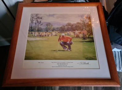Tiger Woods at the K Club, by Serquei Zlenko (framed)