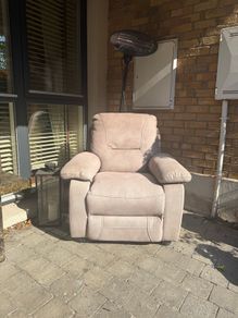 grey armchair