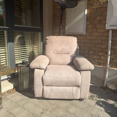 grey armchair