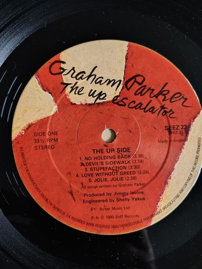 Graham Parker And The Rumour - The Up Escalator Vinyl LP (1980) Original UK Pressing Stiff Records Power Pop Rock EX+