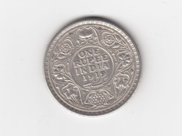 India, one rupee 1919, 91.7% Silver, (no 436)