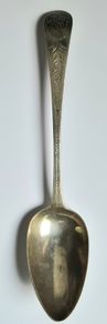 Sterling silver antique Spoon, George Gray, 1795. Very rare with added detail.