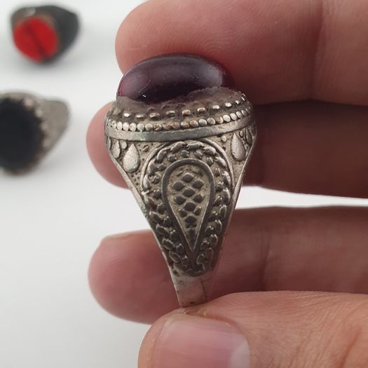 Antique Lot of 15 Bohemian Brass Rings  Assorted Ethnic & Tribal Designs