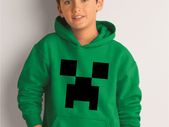Personalised Kids Hoodie Minecraft Creeper Hoodie With Your Name On The Back