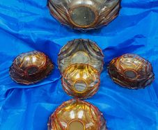 art deco dessert bowl set