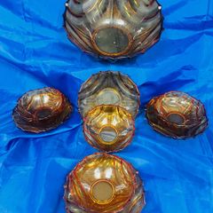 art deco dessert bowl set