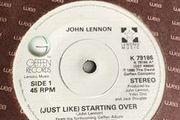 John Lennon vinyl single  - Just like starting over