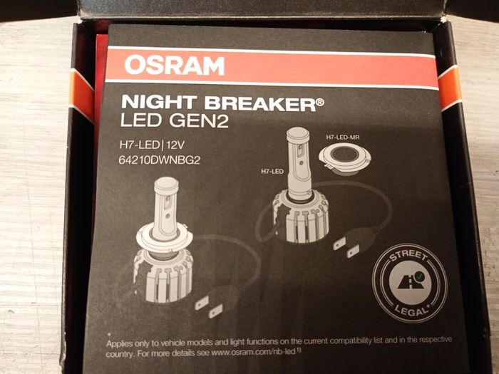 Osram H7 Night Breaker Gen 2 Headlights Bulbs