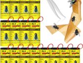 16 Pesticide Free Fly Paper, Sticky Fly Catchers Set for Indoor or Greenhouse use (16 Pack)