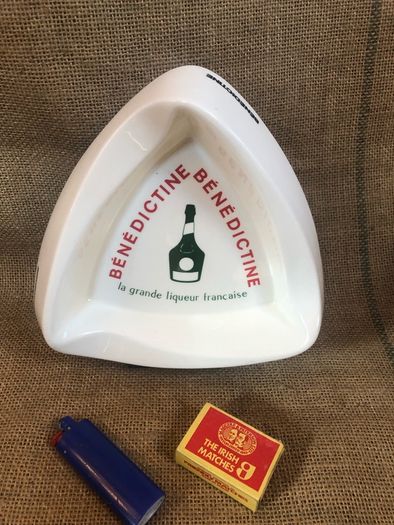Large  Benedictine  Liqueur Ashtray, made in Marseille, France mid 1970s  In mint condition