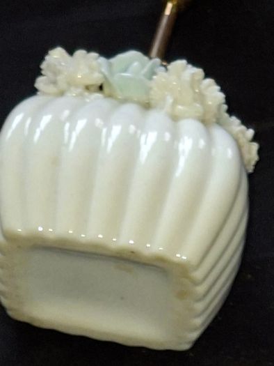 Beautiful Old French Floral Porcelain Perfume Atomizer, Postage Available or Collection