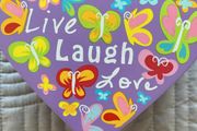 Beautiful ornate small jewellery box - Live Laugh Love