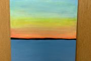 Sunset landscape painting