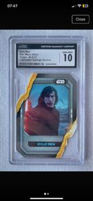 2023 CGC 10 Topps Star Wars Kylo Ren Lightsaber Stylings Die Cut.