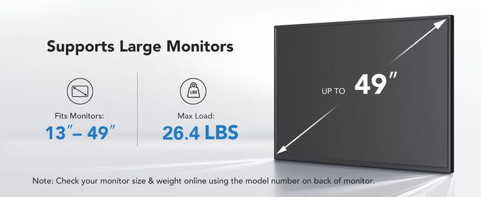 Pair of HUANUO Gas Spring Monitor Mounts 13-49 Screens / Ultrawide Compatible