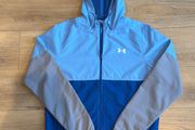 Blue and Grey Under Armour Windbreaker
