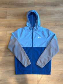 Blue and Grey Under Armour Windbreaker