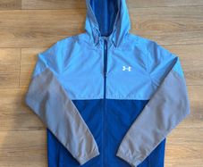 Blue and Grey Under Armour Windbreaker