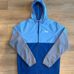 Blue and Grey Under Armour Windbreaker