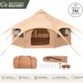 5m Canvas Bell Tent Luxury Glamping Tent with Stove Jack, 8 Mesh Windows & Year-Round Camping Shelter Image 5