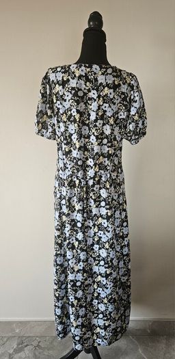Floral print tie waist midi dress