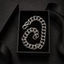 925 Sterling Silver Double Link Bracelet, Birmingham 1978 Image 2
