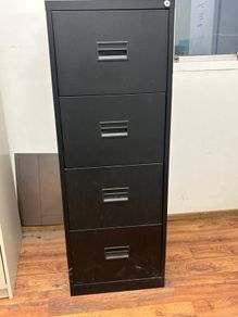 4-Drawer Metal Filing Cabinet (With Key) - Excellent Condition