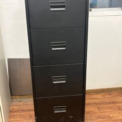 4-Drawer Metal Filing Cabinet (With Key) - Excellent Condition
