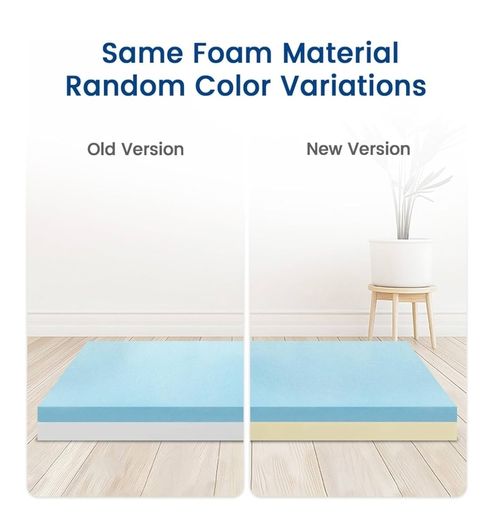 Fabulous New 7cm  Memory Foam Mattress Topper with 125-Night Sleep Trail Double(135x190x7cm) Silver Grey