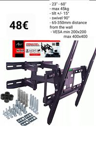 Tv Wall Mount Bracket Tilt and Swivel 23-60"