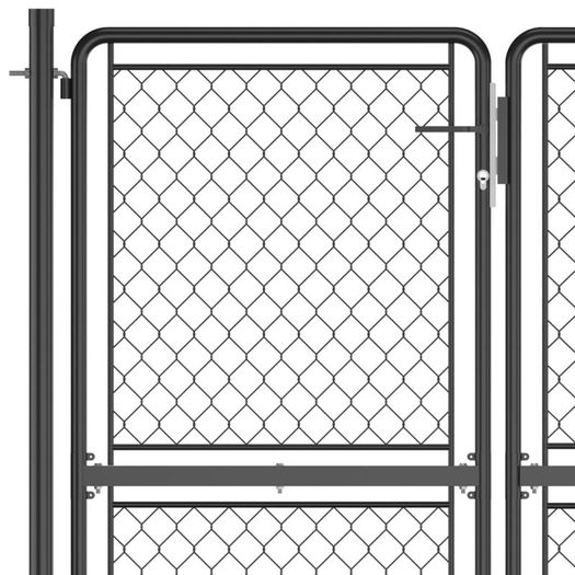 Garden Gate Steel 200x350 cm Anthracite