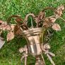 Vintage 6 arm brass chandelier Image 8