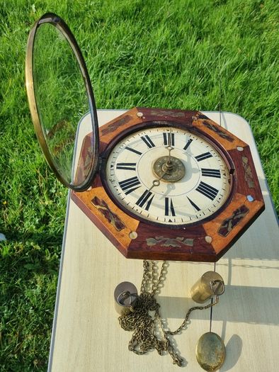 19th-century antique wall clock