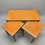 Vintage Shaw of London Leather Top Nesting Tables Image 2
