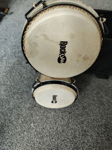 Rockjam Bongo set 7" and 8" with padded bag and tuning wrench