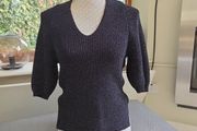 Next black and silver ribbed dressy knit bnwot uk 8-10