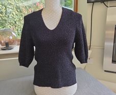 Next black and silver ribbed dressy knit bnwot uk 8-10