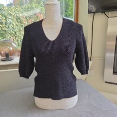 Next black and silver ribbed dressy knit bnwot uk 8-10