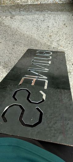 Guinness stencil laser cut steel metal stencil,,make ur own signs ,buyer collects or pays postage thank you, sold as is,heavy duty metal
