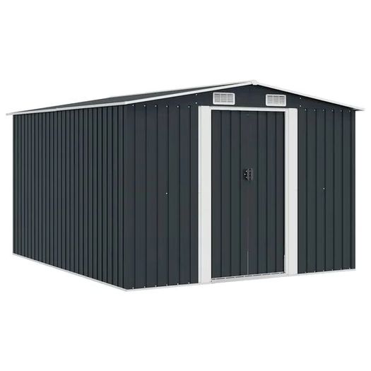 Garden Shed 257x298x178 cm Metal Anthracite