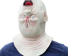 Adult Down Full Head Deluxe Novelty Halloween Scary Cosplay Costume Party Latex Head Mask