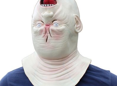 Adult Down Full Head Deluxe Novelty Halloween Scary Cosplay Costume Party Latex Head Mask
