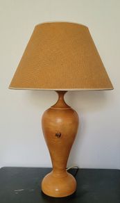 Vintage wood turned lamp
