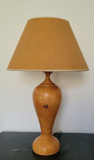 Vintage wood turned lamp