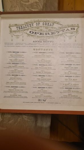Treasury Of Great Operetta. 12 Vynal 33 RECORDS BOXED. All In Sleeves C/w Fabolous Booklet Of All The Conductors.