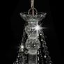 Chandelier with Beads Silver 8 x E14 Bulbs Image 2